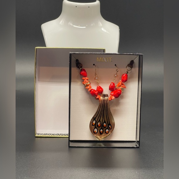 Box Set MixIt Statement Piece Necklace and Earring - Picture 1 of 11